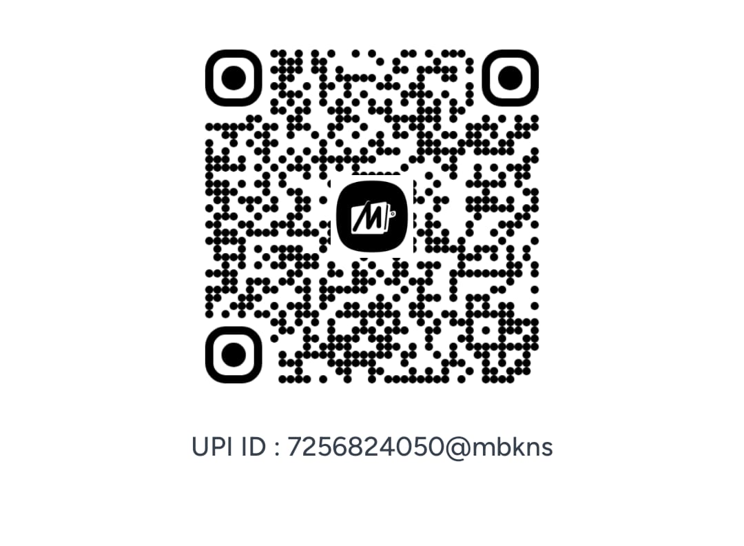 UPI QR code for 7256824050@mbkns